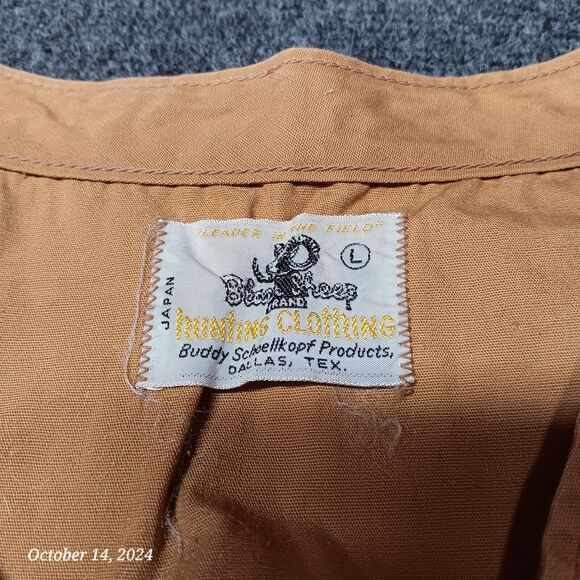 Vintage Black Sheep Hunting Vest Adult Large‎ Brown Canvas Japan Shell Holders - Picture 2 of 7